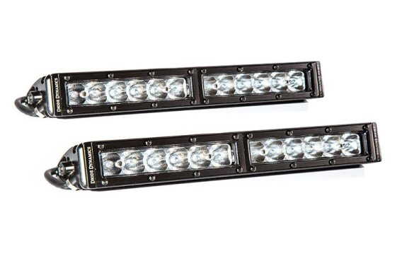 12" LED Light Bar Single Row Straight Clear Wide pr Stage Series Diode Dynamics