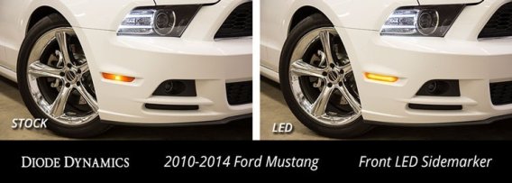 For Mustang 2010 LED Sidemarkers Clear Set Diode Dynamics DD5058