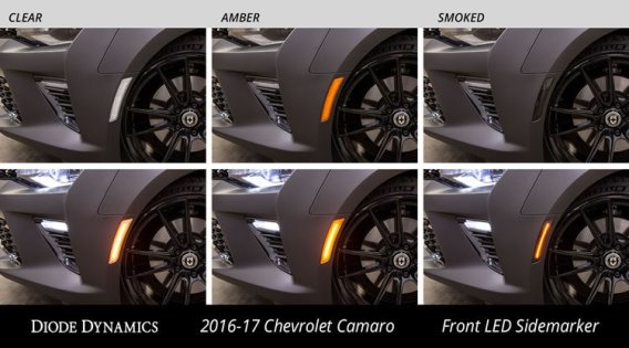 For Camaro 2016 LED Sidemarkers Amber/Red Set Diode Dynamics DD5062