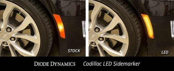 For Cadillac ATS LED Sidemarkers pr 16-19 Cadillac ATS Smoked Diode Dynamics