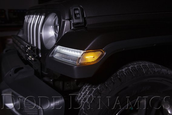 For Jeep JL Sidemarkers Clear Set Diode Dynamics DD5068
