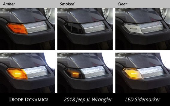 For Jeep JL Sidemarkers Amber Set Diode Dynamics DD5069