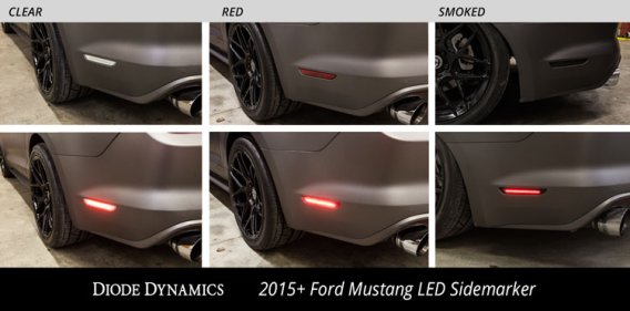For Mustang 2015 EU LED Sidemarkers Clear Set Diode Dynamics DD5071