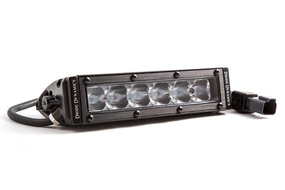 6" LED Light Bar Single Row Straight SS6 White Flood Light Bar Diode Dynamics