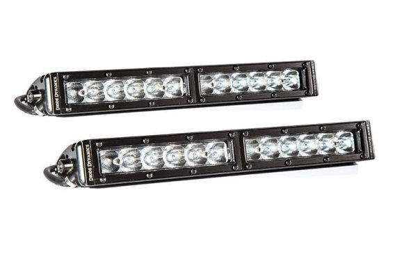 12" LED Light Bar Single Row Straight Clear Flood pr Stage Series Diode Dynamics