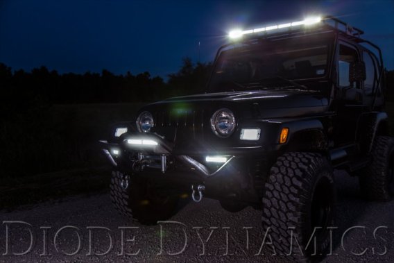 12" LED Light Bar Single Row Straight Clear Flood pr Stage Series Diode Dynamics