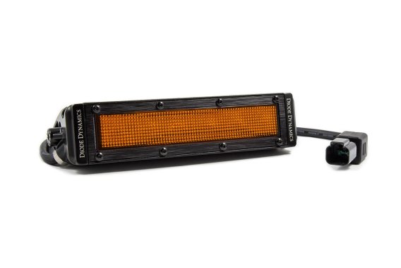 6" LED Light Bar Amber Flood Stealth Single Diode Dynamics DD6040S