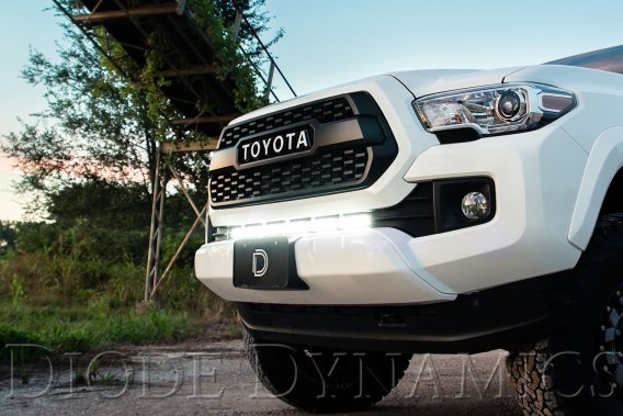 30" LED Light Bar Kit for 16-19 Tacoma Stealth Amber Flood Diode Dynamics