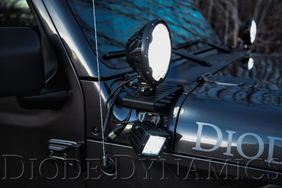 For Jeep JL 2018-19 Stage Series 6" Cowl LED Kit White Driving Diode Dynamics
