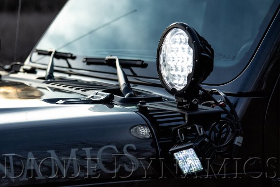 For Jeep JL 2018-19 Stage Series 6" Cowl LED Kit White Flood Diode Dynamics