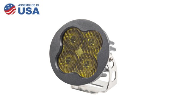 Worklight SS3 Sport Yellow SAE Fog Round Single Diode Dynamics DD6142S