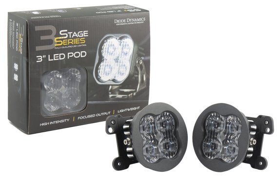 SS3 LED Fog Light Kit for 07-18 WranglerWHT SAE/DOT Diode Dynamics