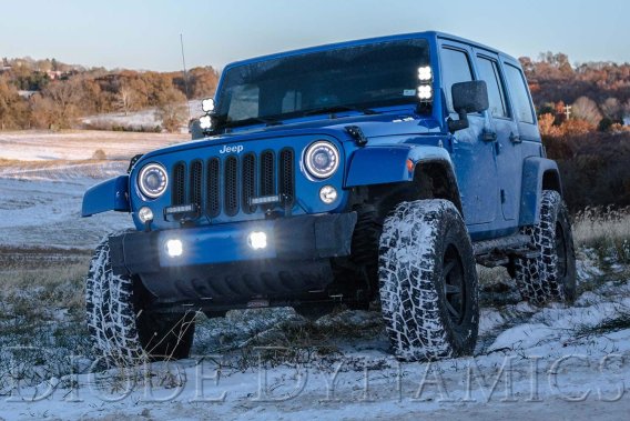 SS3 LED Fog Light Kit for 07-18 WranglerYLW SAE/DOT Diode Dynamics