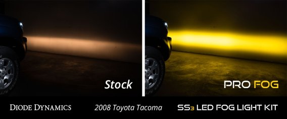 SS3 LED Fog Light Kit for 2005-11 Tacoma WHT SAE/DOT Driving Pro Diode Dynamics