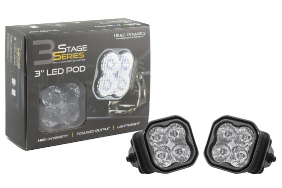 SS3 LED Fog Light Kit for 17-20 Super Duty Yel SAE/DOT Fog Sport Diode Dynamics