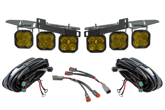 For Raptor 2017 SS3 LED Fog Kit Yellow Sport Diode Dynamics DD6365