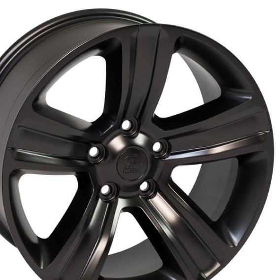 20" Replica Wheel DG65 Fits Dodge RAM Rim 20x9 Black Wheel