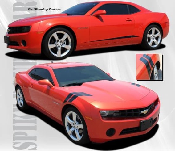 2010-2015 Camaro Rocker Spike or Double Bar Stripe Kit