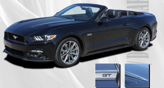 2015-2017 Ford Mustang Double Bar Stripe Kit