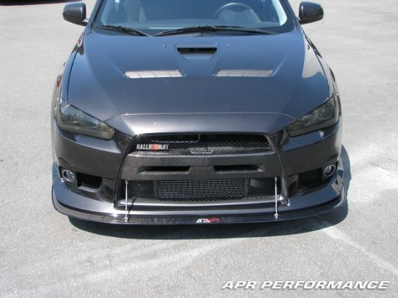 APR Performance Carbon Fiber Wind Splitter With Rods fits 2008-2016 Mitsubishi Evo 10 With Factor...