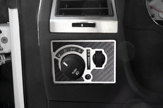 2008-2014 Dodge Challenger Carbon Fiber Light Control Trim Plate