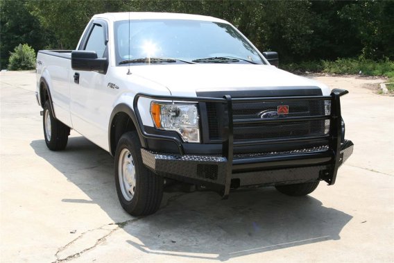 Fab Fours FF09-K1960-1 Black Steel Front Ranch Bumper For 09-14 Ford F-150