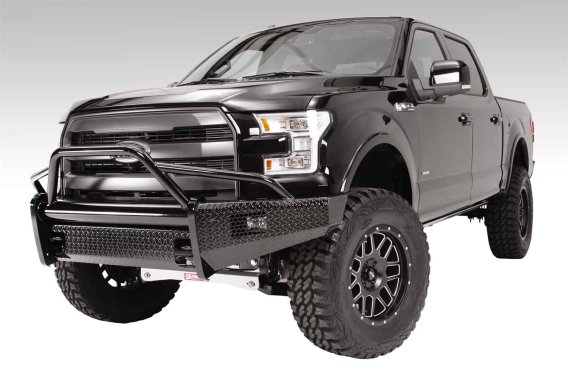 Fab Fours FF09-K1962-1 Black Steel Front Ranch Bumper For 09-14 Ford F-150