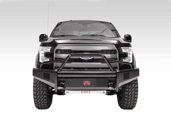 Fab Fours FF09-K1962-1 Black Steel Front Ranch Bumper For 09-14 Ford F-150