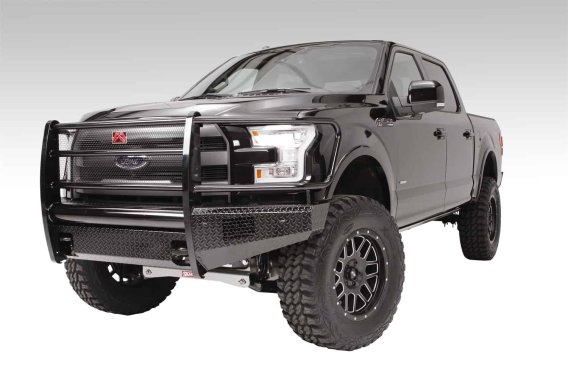 Fab Fours FF15-K3250-1 Black Steel Front Bumper For 15-17 Ford F-150