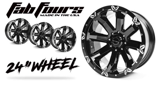 Fab Fours 1710-24270B FF521 Series Black Wheel