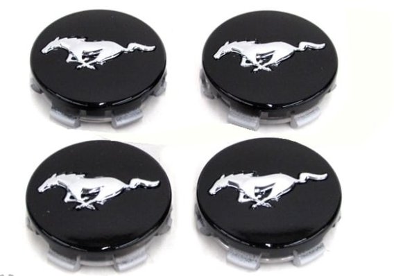 2015-2017 Ford Mustang Black Chrome Wheel Rim Center Caps