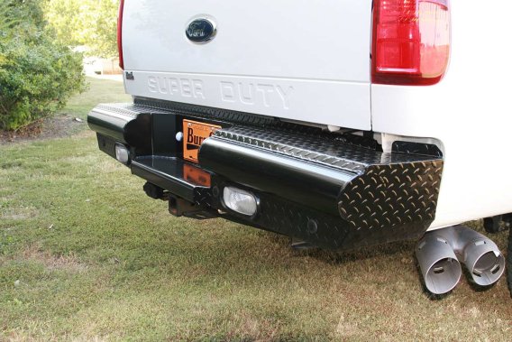 Fab Fours FS08-T1350-1 Black Steel Ranch Rear Bumper