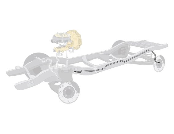 1970-1971 Ford Fairlane 500 The Right Stuff Pre-Bent OE Steel Brake Line
