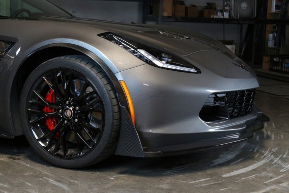 APR Performance Carbon Fiber Front Airdam Track Pack W/Undertray fits 2015-up Chevrolet Corvette ...