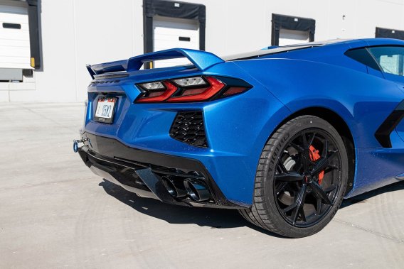 Corsa 2020-24 Corvette C8 3in Valved Cat-Back 4.5in Blk Quad Tips - Fits Factory Perf Exhaust w/ ...