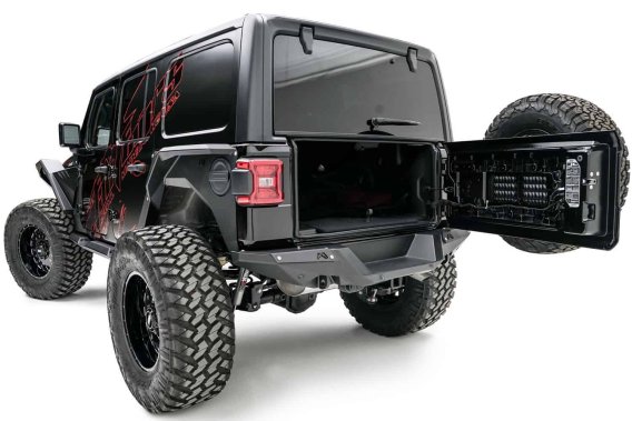 Fab Fours JL18-Y1851-1 Heavy Duty Rear Bumper For 18-20 Jeep Wrangler (JL)