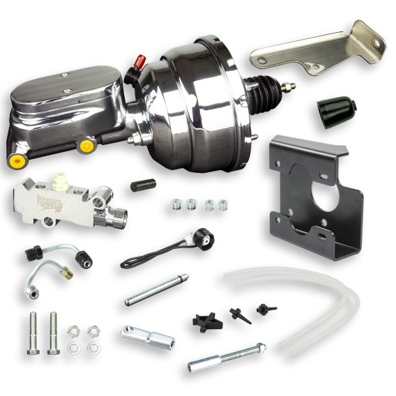 1967-1972 GM C/K Truck The Right Stuff 8" Chrome Brake Booster Master Combination Kit Disc/Disc