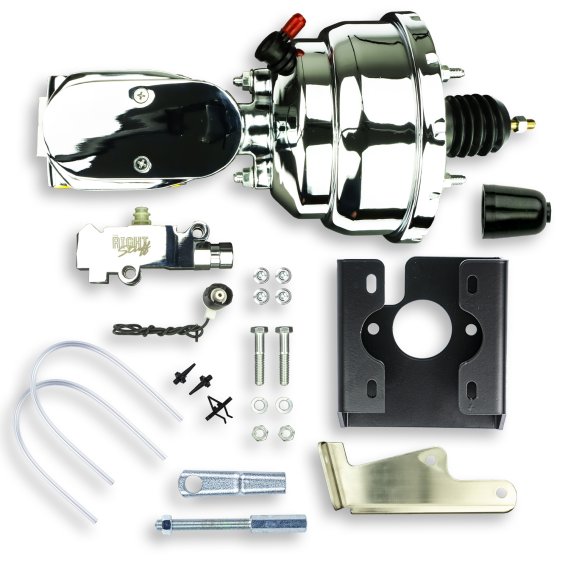 1967-1972 GM C/K Truck The Right Stuff 8" Chrome Brake Booster Master Combination Kit Disc/Disc