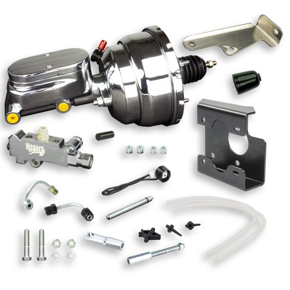 1967-1972 GM C/K Truck The Right Stuff 8" Chrome Brake Booster Master Combination Kit Disc/Drum