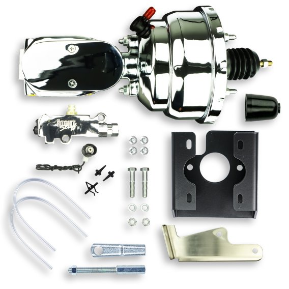 1967-1972 GM C/K Truck The Right Stuff 8" Chrome Brake Booster Master Combination Kit Disc/Drum