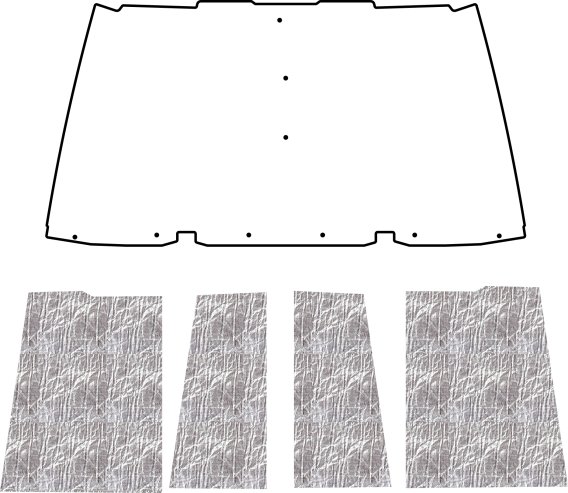 1997-2006 Jeep Wrangler TJ AcoustiHood Under-Hood Insulation and Sound Barrier Kit by QuietRide S...