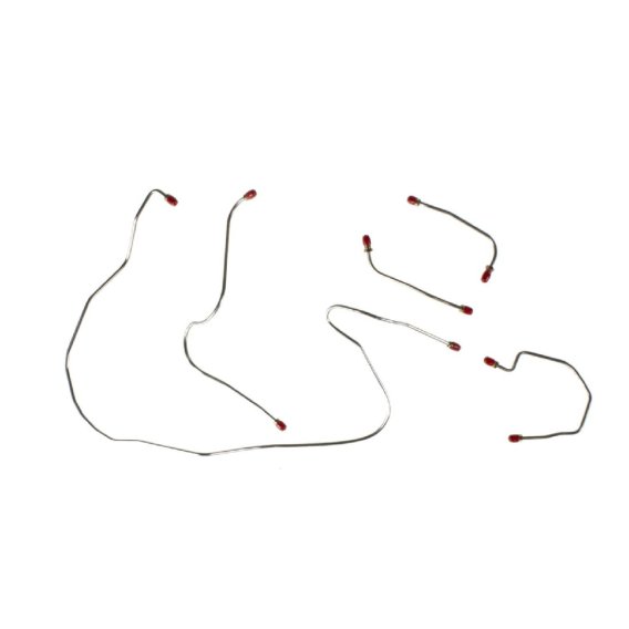 1965-1966 AMC Marlin The Right Stuff Pre-Bent Steel Front Brake Line Kit with Power Discs