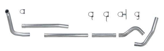 Diamond Eye K4318S-RP 409 Stainless Steel Exhaust System Kit