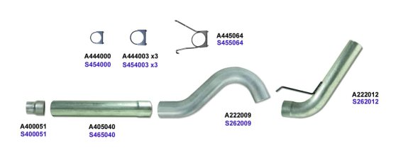Diamond Eye K5256A Aluminized Exhaust System Kit
