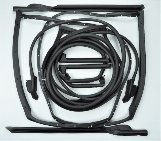1970-1972 C3 Corvette T-Top/Door Weatherstrip Kit - 10 pcs