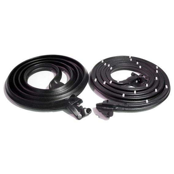Metro SUPERsoft (LM 12-J) Door Seals w/ Clips & Molded Ends For 1966-67 Chevrolet Chevelle