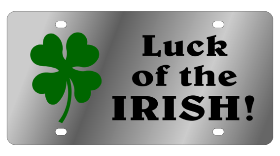 Eurosport Daytona Luck of The Irish Stainless Steel License Plate