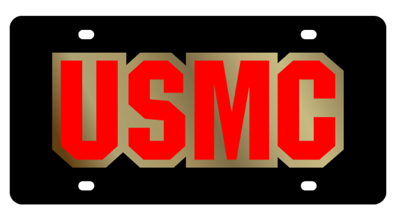 USMC Carbon Steel License Plate Eurosport Daytona