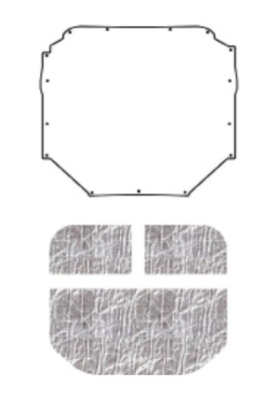 1979-82 Ford Mustang Hatchback AcoustiHood Under-Hood Insulation & Sound Barrier Kit by QuietRide...
