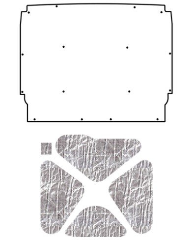 1962-65 Chevy Nova QuietRide AcoustiHood Under Hood Cover Kit with Heatshield Panels and Installa...